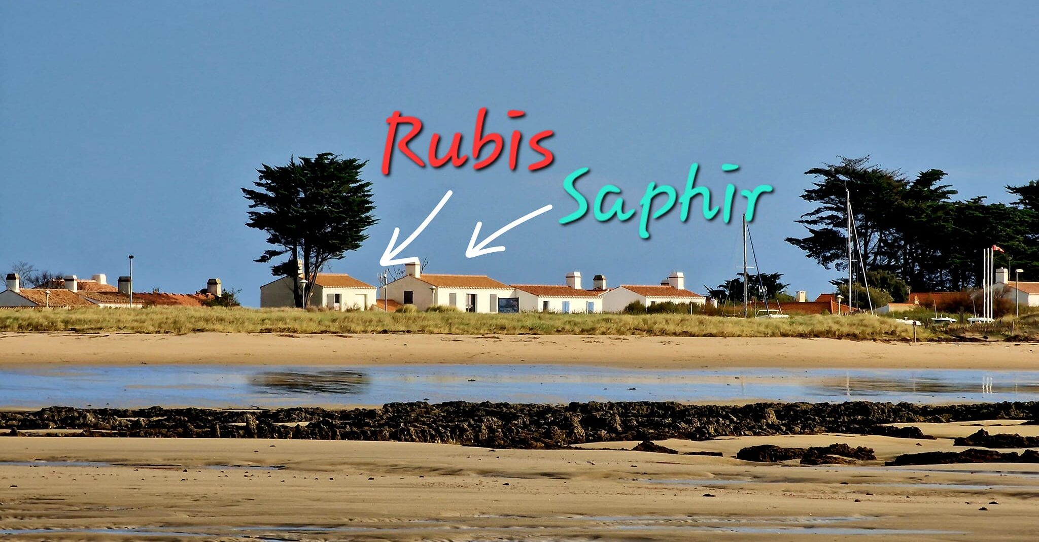 Localisation des deux villas à Noirmoutier